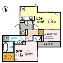 EL・SERENO江坂（ｴﾙ・ｾﾚｰﾉ）　WESTの物件間取画像